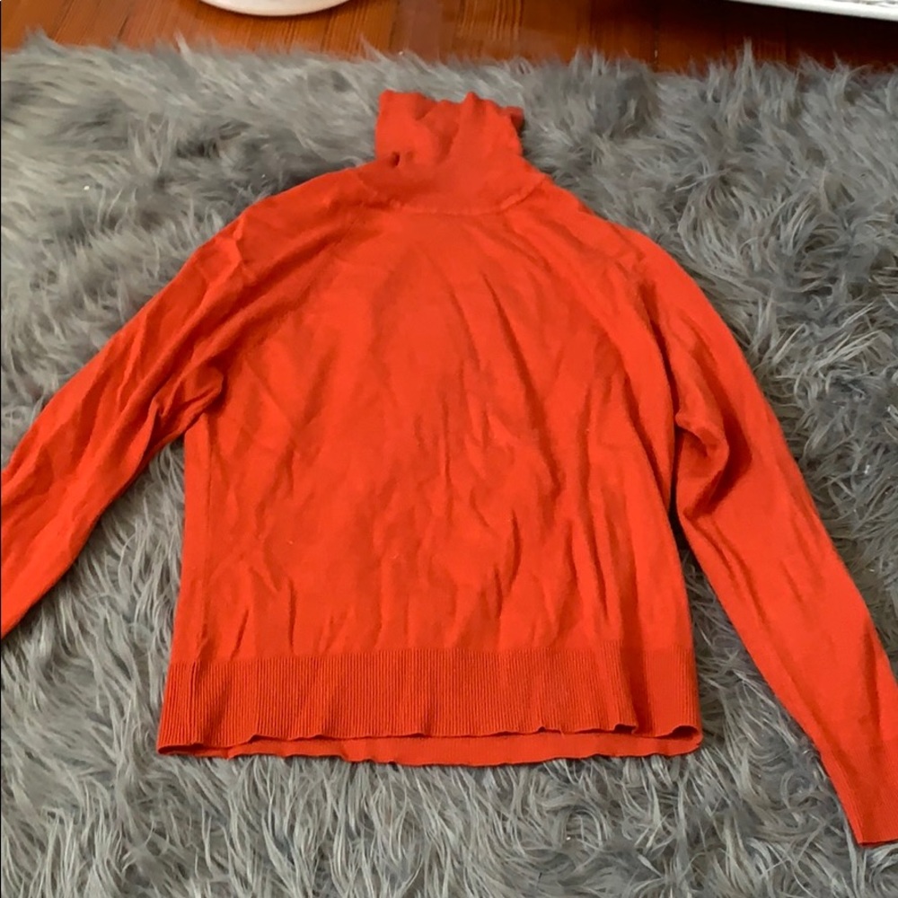 Orange turtle neck